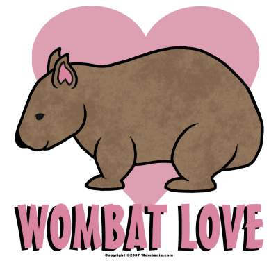 Wombat Love Heart Graphic Wombat Love Heart Graphic