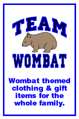 Wombat merchandise, clothing, t-shirts and gifts Wombat merchandise, clothing, t-shirts and gifts