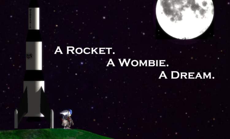 A Rocket. A Wombie. A Dream. To The Moon Poster