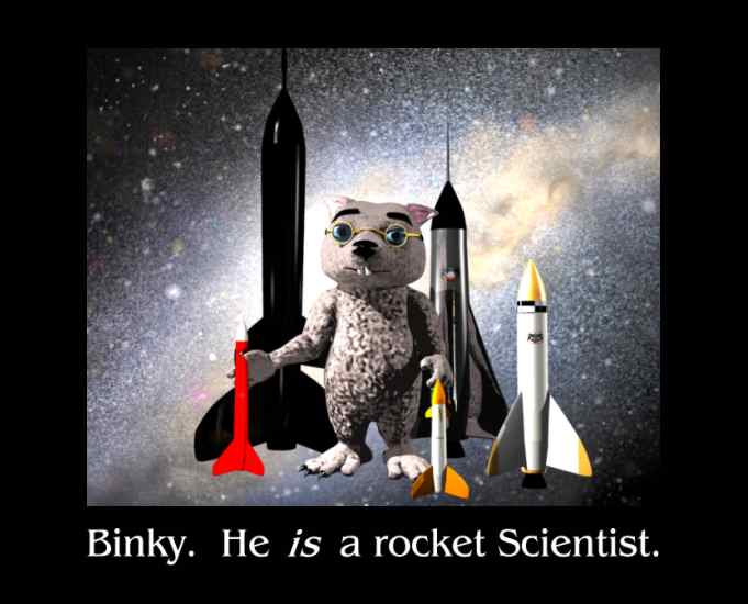 Binky The Rocket Scientist Poster
