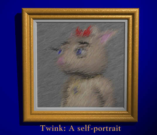 Twink's Self Portrait in Wine Gum Oils