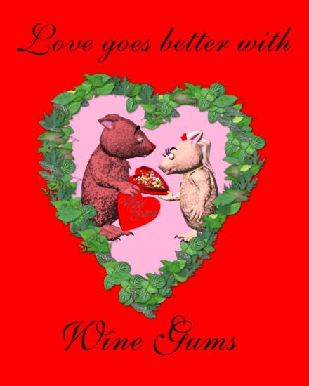 Wombat Love Goes Better with Wine Gums Poster
