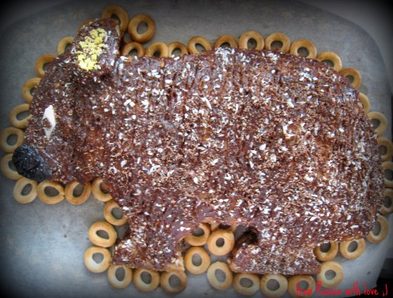 Varya's Wombat Day Cake from Russia