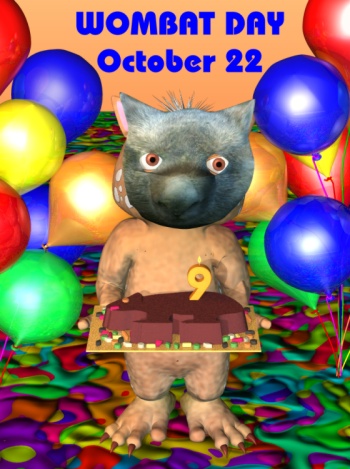 Fraz as a wombat for Wombat Day